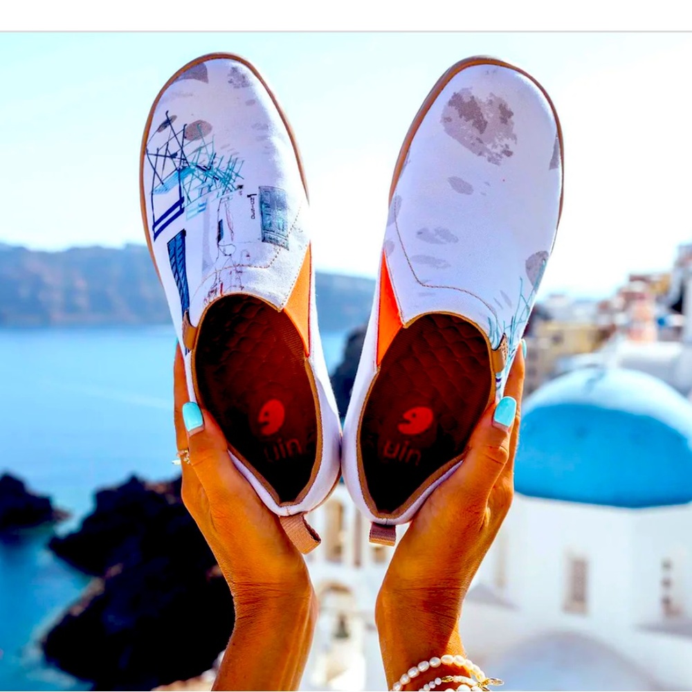 UIN Toledo Blue Silence Women’s 10 Travel Shoes Slip On Loafers Comfort Sneaker - Picture 7 of 16